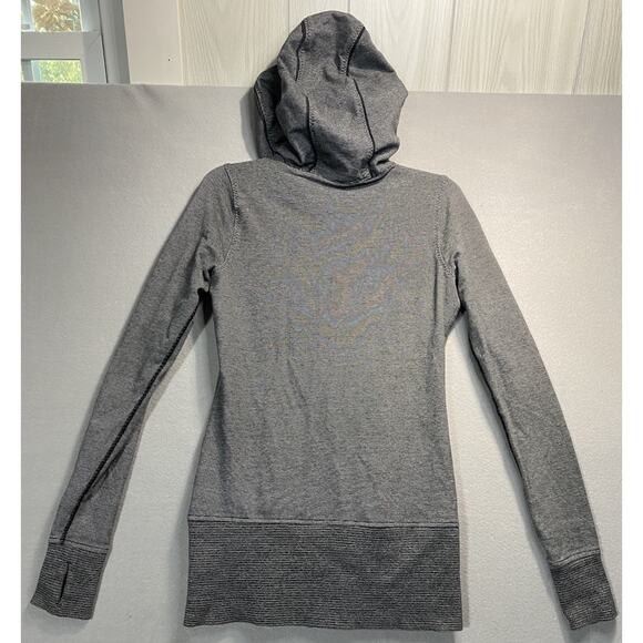 Lululemon Women's Size 6 Heather Gray Scuba Full Zip Hoodie Jacket Hooded Top - Picture 5 of 7